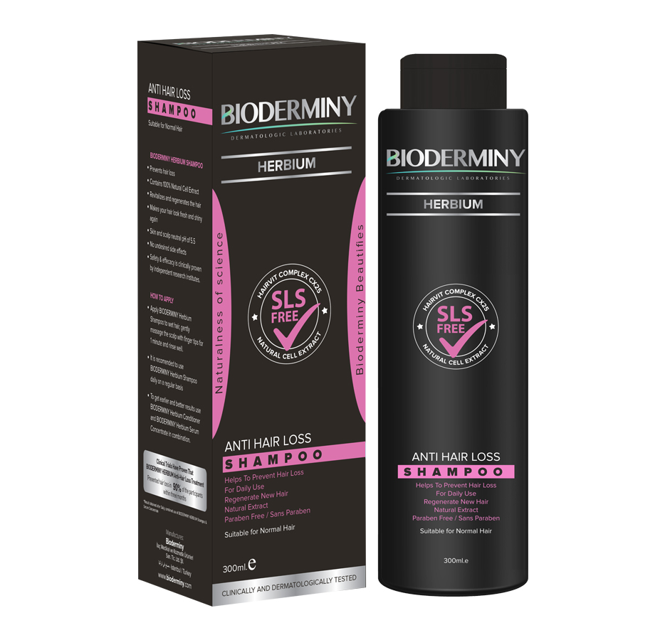 Bioderminy Herbium Anti Hair Loss Shampoo Normal 300 ml- BIODERMINY